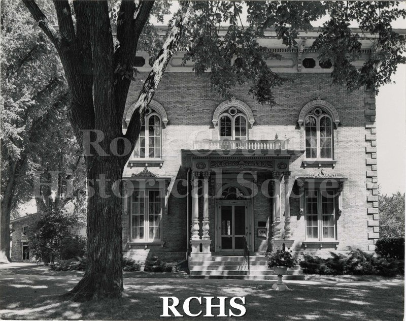 Black and white photograph of the Tallman House.