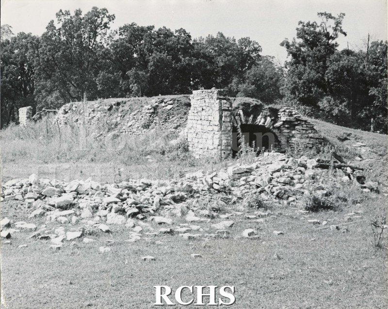 Black and white photograph of the Stone Arch, SW Rock County.