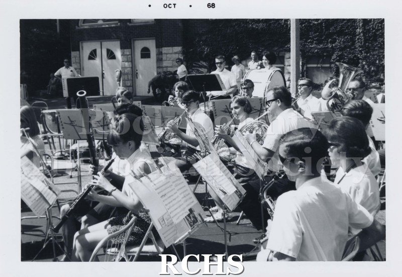 Black and white photograph of Janesville Municipal Band.