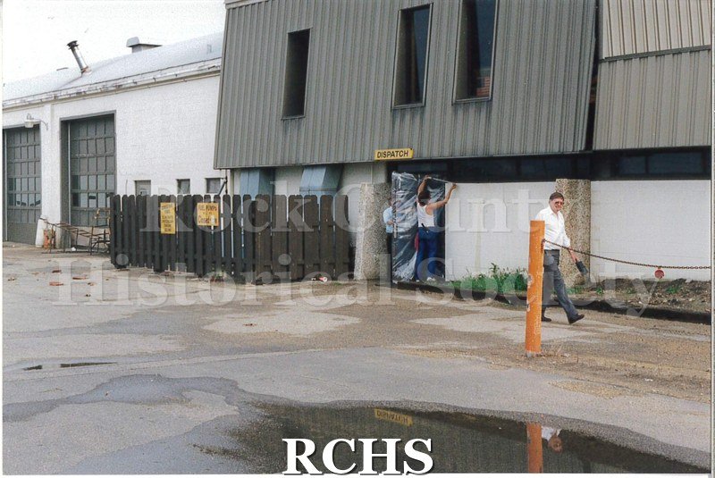 Color photo of the damage to the Janesville Terminal from the 1991 tornado. Another view of .38, this time showing more to the right.