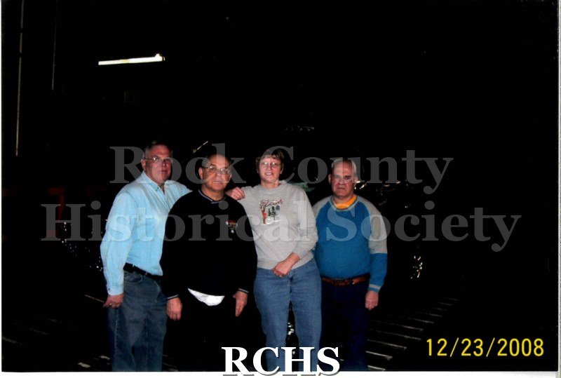 Digital color photo of Janesville General Motors employess posing for a photo.