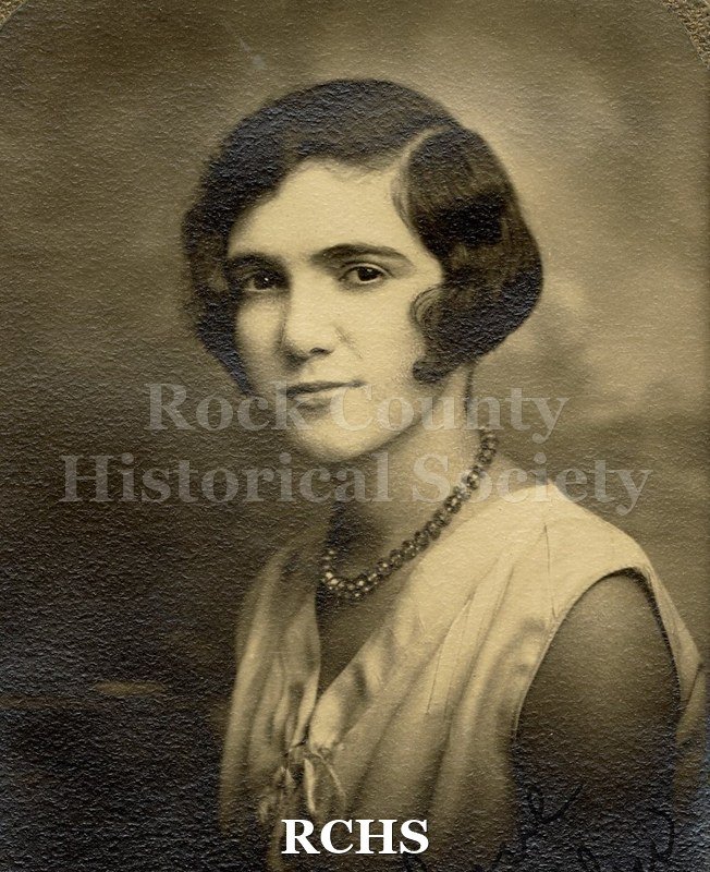Black and white portrait of Helen Snyder, a Janesville High School graduate c. 1930.