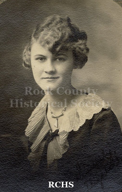Black and white portrait of Elizabeth Anne Martin, a Janesville High School graduate c. 1930.