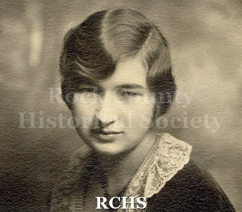 Black and white portrait of Alberta Vivienne Pope, a Janesville High School graduate c. 1930.