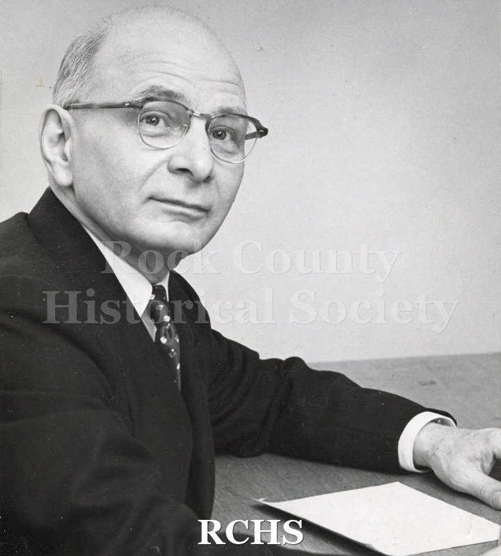 Black and white photograph of Perry Dunn, the President of Milton College.
