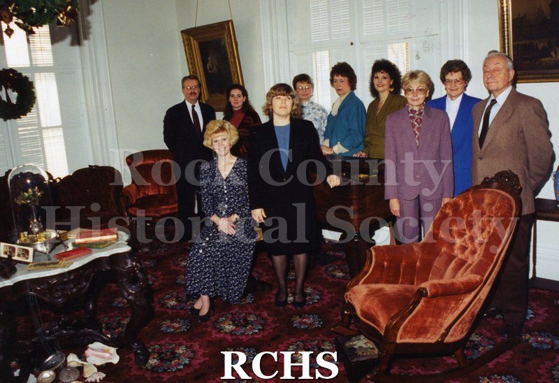 Colored photograph of Gerry Mosher, Dana Thorpe, Heather Sabin, Laurel Fant, Chris Waga, Joni Jarstead, Judy Meisner, Nancy Rock, Joyce Dodge, Maurice Montgomery.