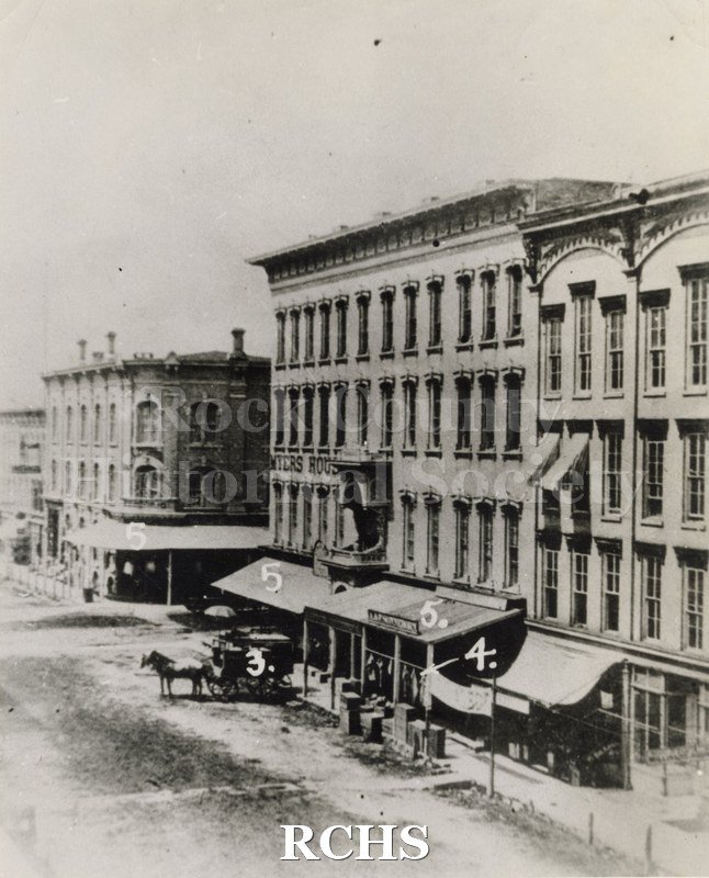 Historic image of Black and white copy print of the Myers House.