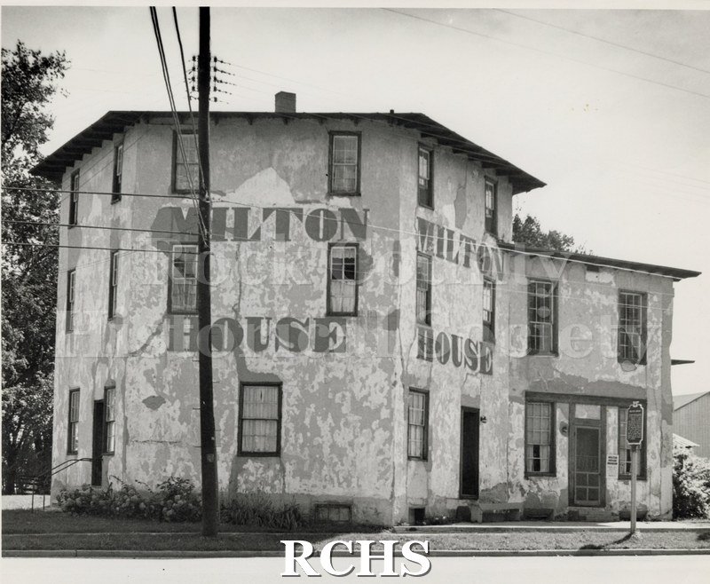 Historic image of Black and white copy print of the Milton House.