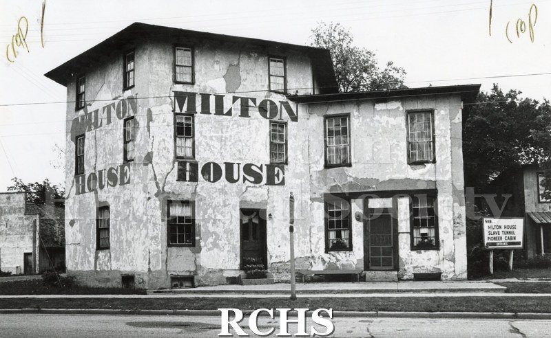 Historic image of Black and white copy print of the Milton House.