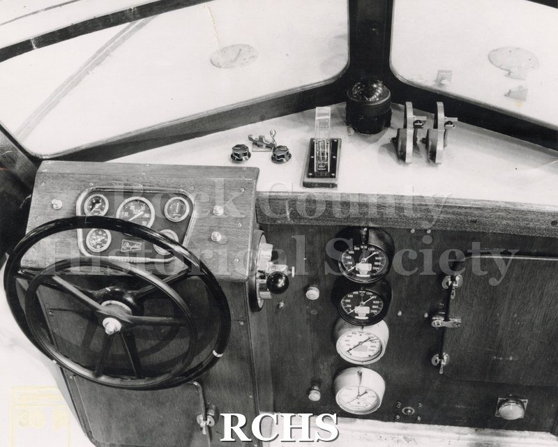 Black and white photograph of "High Tail" Control Station, showing the instruments. On separate card: "High Tail Control Station".