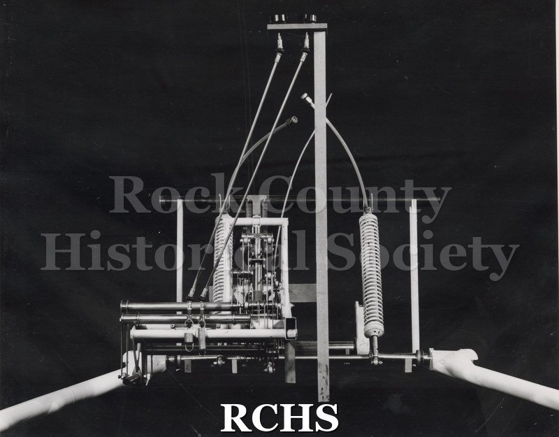 Black and white photograph of "High Tail" Rear Mechanical Computer.