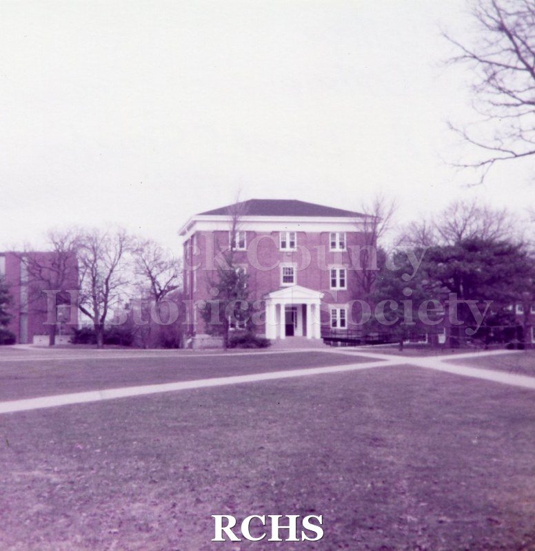 Polaroid photograph of the North College, a building at Beloit College. Better known as Campbell Hall.