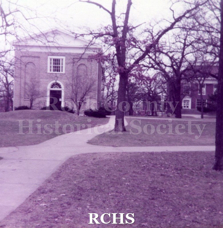Polaroid photograph of South College, building at Beloit College.