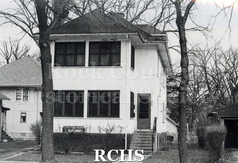 Black and white photograph of 508 Terrace St., Janesville, WI (demolished c. fall, 1971).