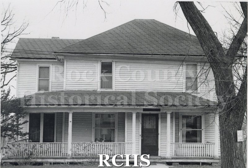 Black and white photograph of 610 Myrtle St., Janesville, WI, demolished c. July 1, 1971.