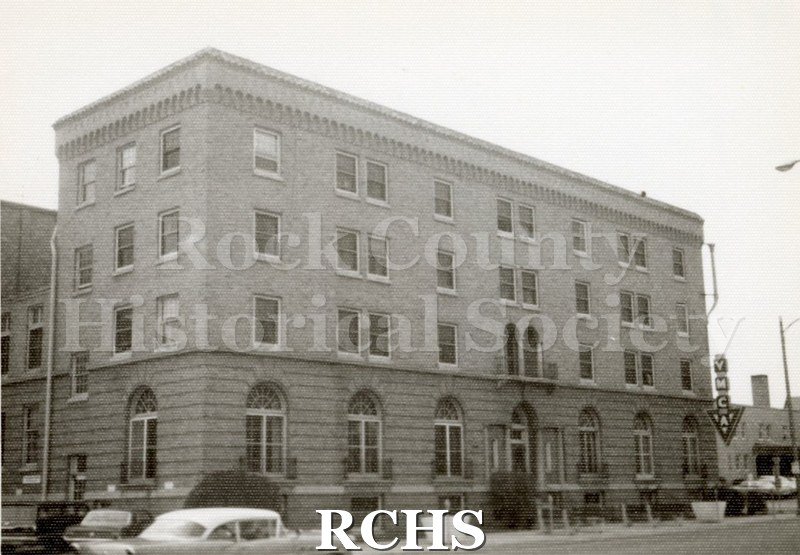 Black and white photograph of the YMCA building.