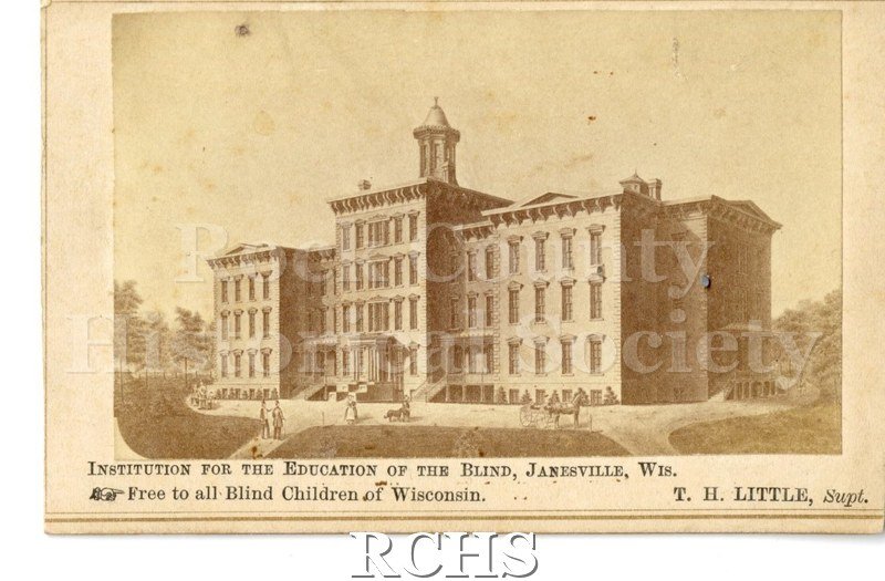 Carte-de-visite. Photograph. Institution for the Education of the Blind, Janesville, WI.