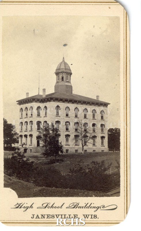 Historic image of Janesville High School Carte de Visite.