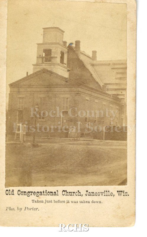 Historic image of Carte-de-visite. Old Congregational Church.