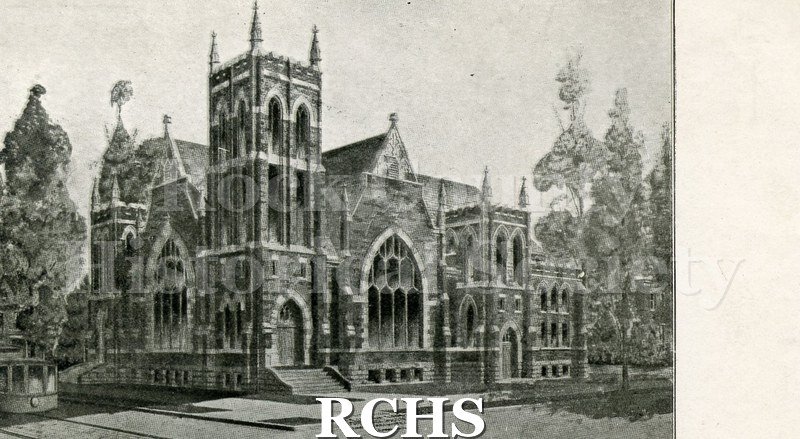 Postcard. Black and white sketch of the exterior of Cargill Memorial Methodist Church in Janesville.