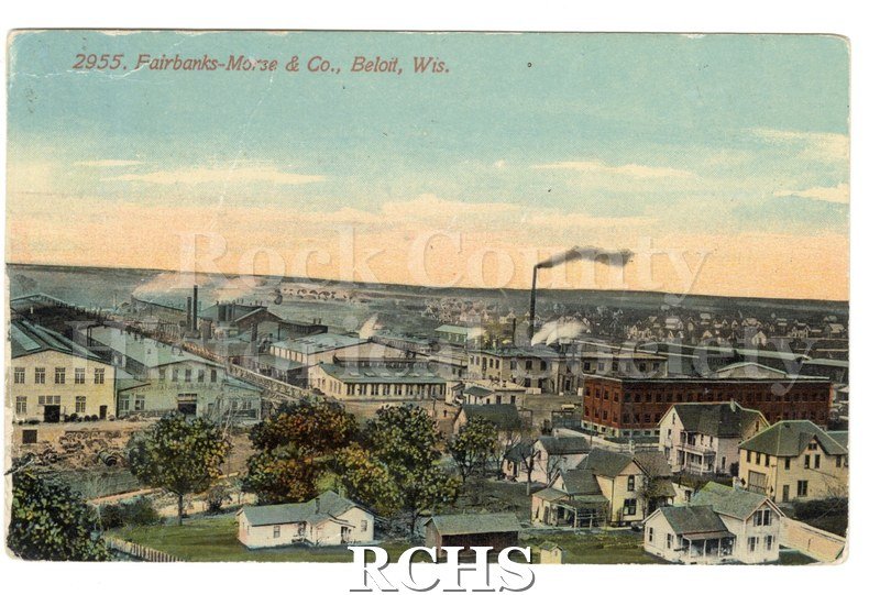 Postcard: Fairbanks-Morse & Co., Beloit, post mark date September 10, 1912.