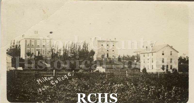 Postcard: Milton College 1866.