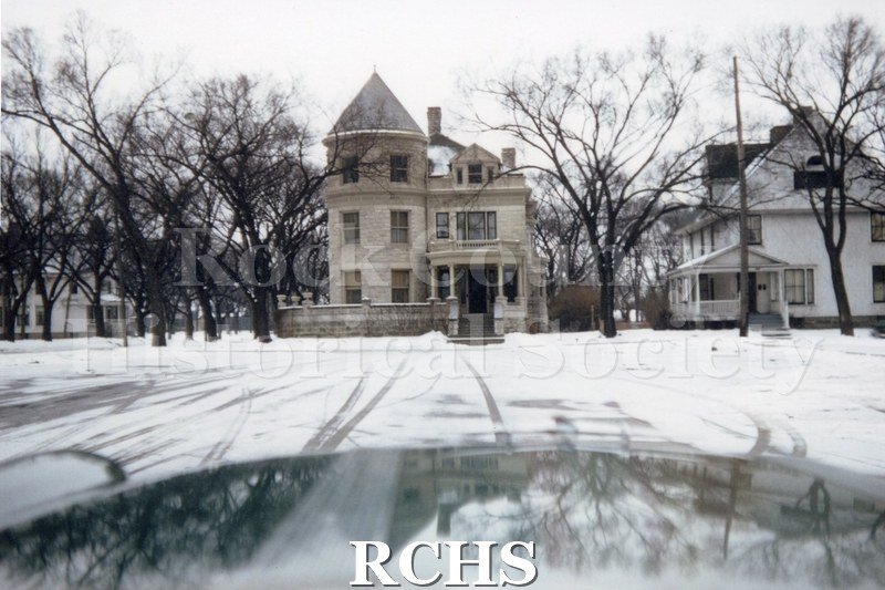 Photograph copy of slide 2004.22.5. Archie Reed's House, Court Street 1957.