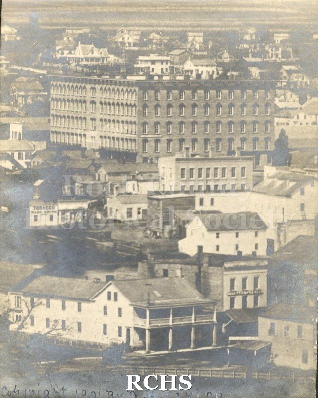 Hyatt house, photo taken from a hill. Transcription of back "Hyatt House - c. 1859.".