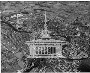 Historic Photo: Aerial view of Janesville ca 1966_retouched_sm_wm