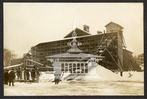 Historic Photo: City Ice harvest from Rock River 1907 tinted_retouched_sm_wm
