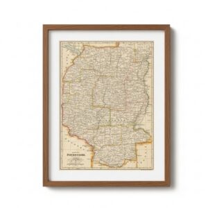 Historic Rock County Map (Print)